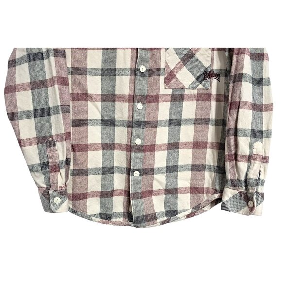 Vintage 90s Billabong Design Works Plaid Flannel Shirt Size M Surf Style - Picture 7 of 13